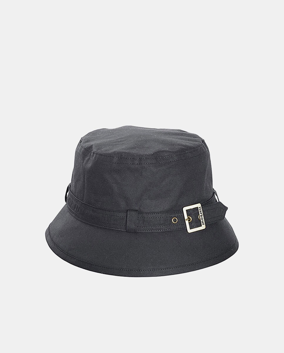 

Черная шапка из вощеного хлопка Barbour, черный