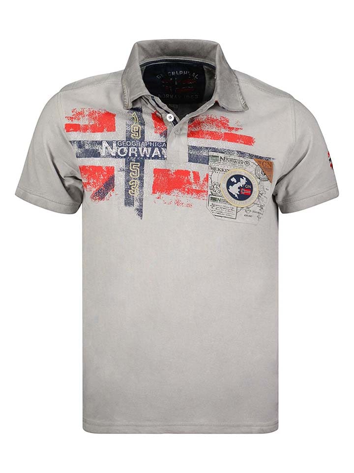 

Рубашка-поло Geographical Norway, светло-серый
