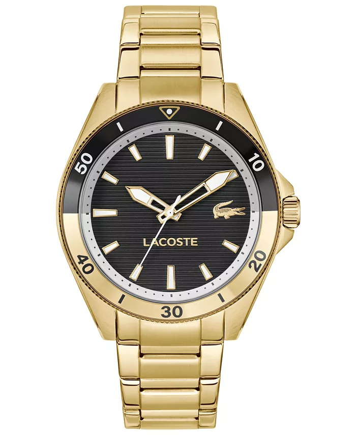 

Мужские часы Mainsail Gold Tone на стальном браслете, 43 мм Lacoste