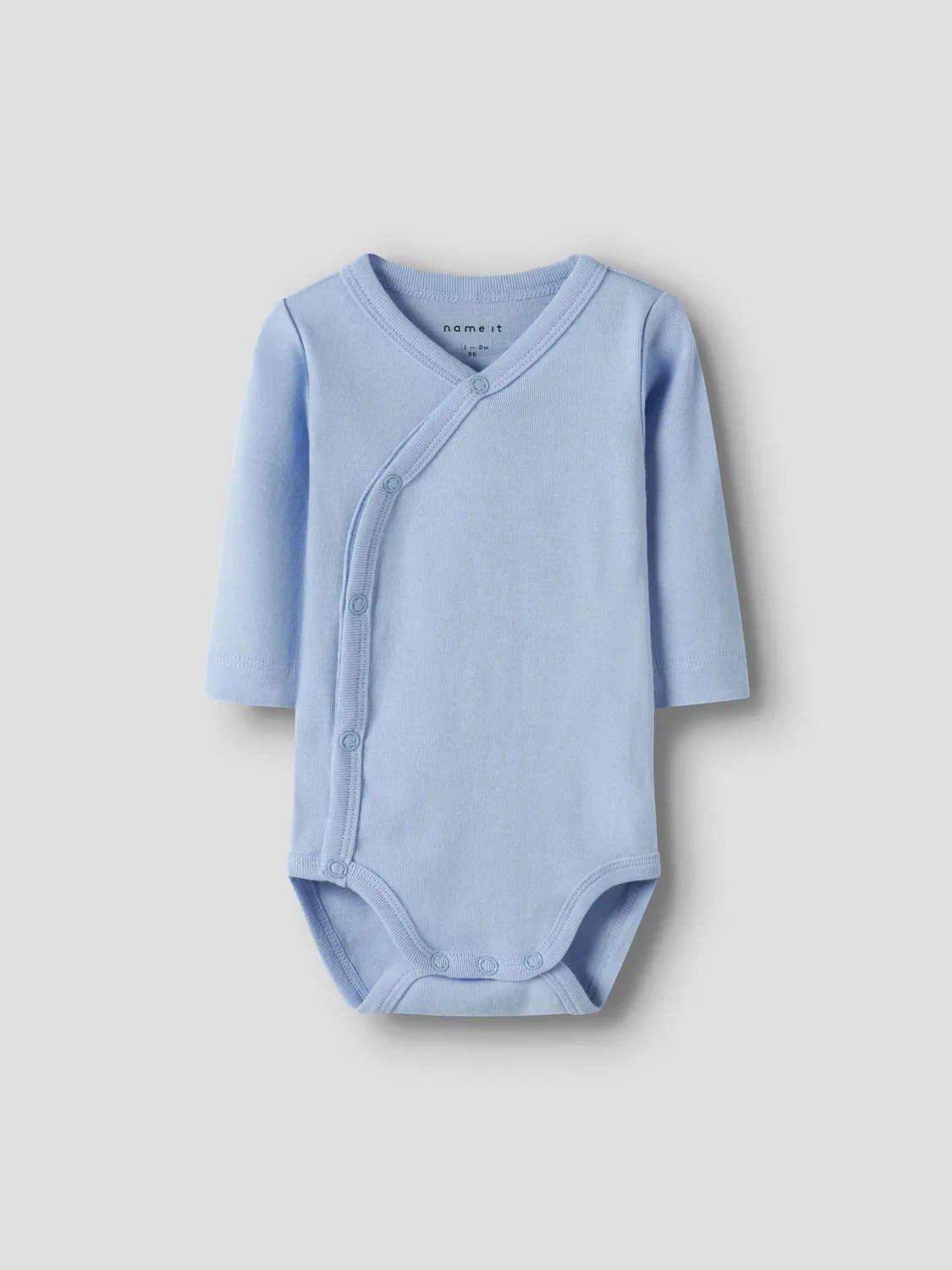 Боди с длинным рукавом, 2 шт, Name it, chambray blue — фото 4