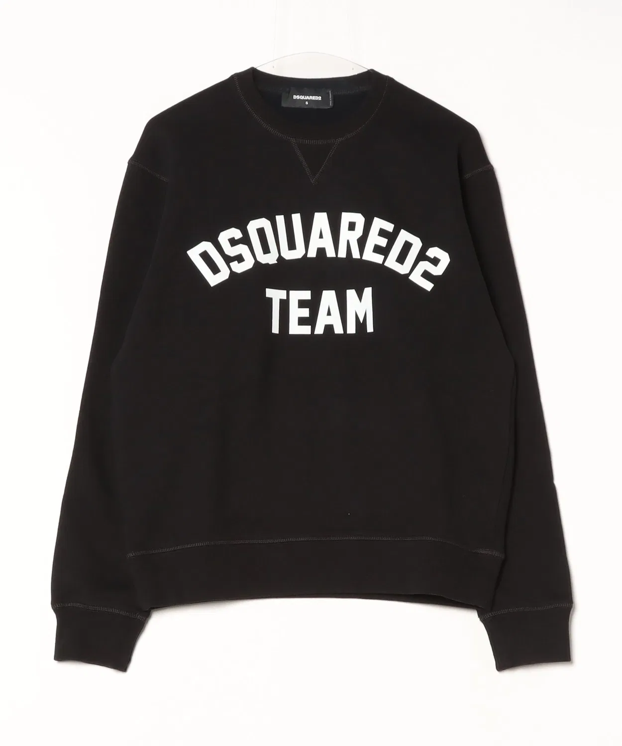 Свитшот Dsquared2 Team с принтом, хлопок, чёрный