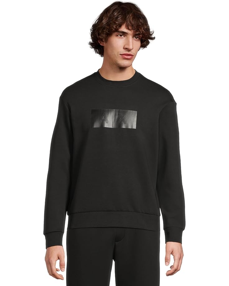 

Толстовка Armani Exchange Monochromatic Rectangle A|x Logo Sweatshirt, черный