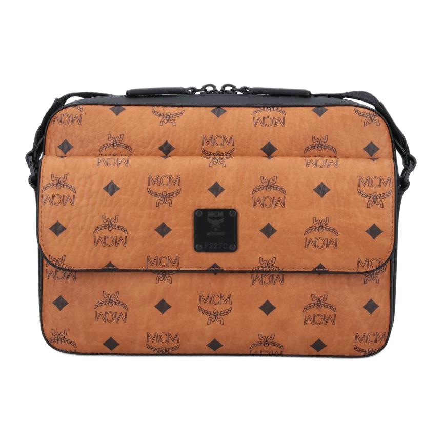 

Сумка-мессенджер Aren Visetos из лакированного холста, через плечо, средний размер, мужская, коричневый коньяк MCM