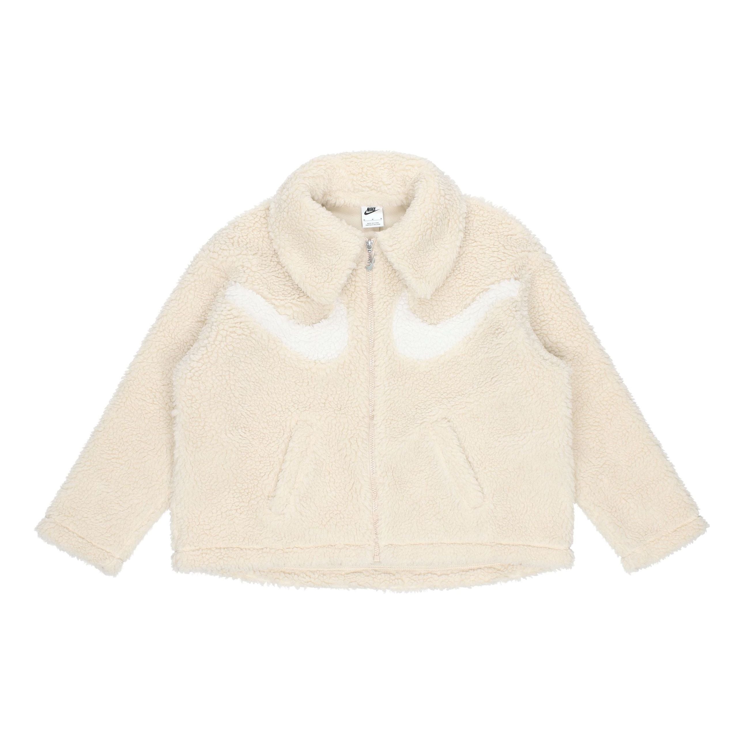 

Куртка (WMNS) Nike Logo Printing Solid Color Athleisure Casual Sports Lamb's Wool Apricot Color Jacket