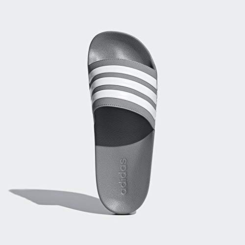 Мужские шлепанцы для душа Adidas Adilette, белый/серый — фото 2