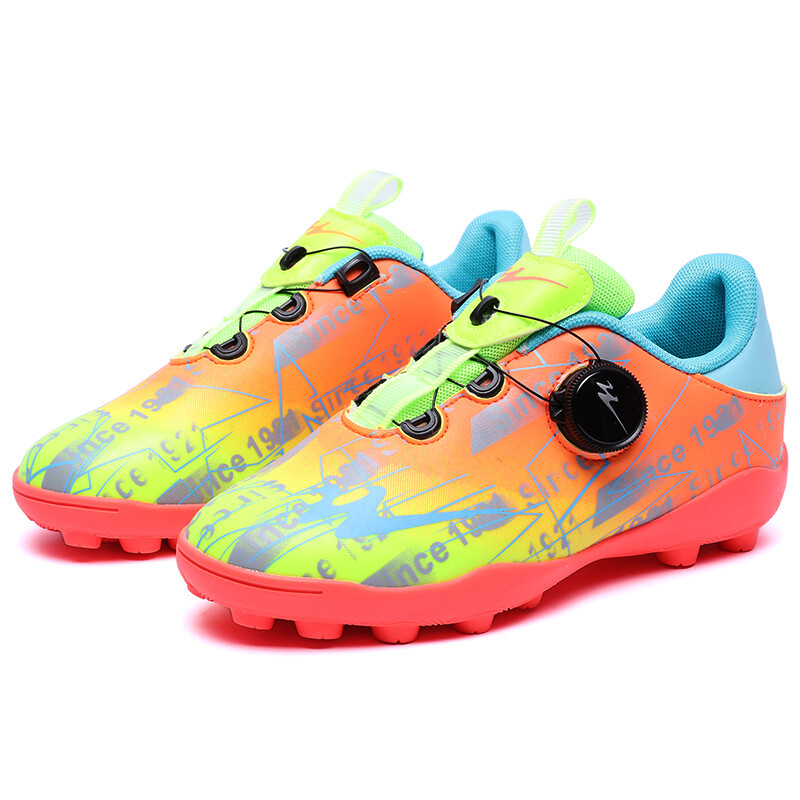 Детские футбольные бутсы Kids Low-top Blue/Black Binary, цвет Orange — фото 3