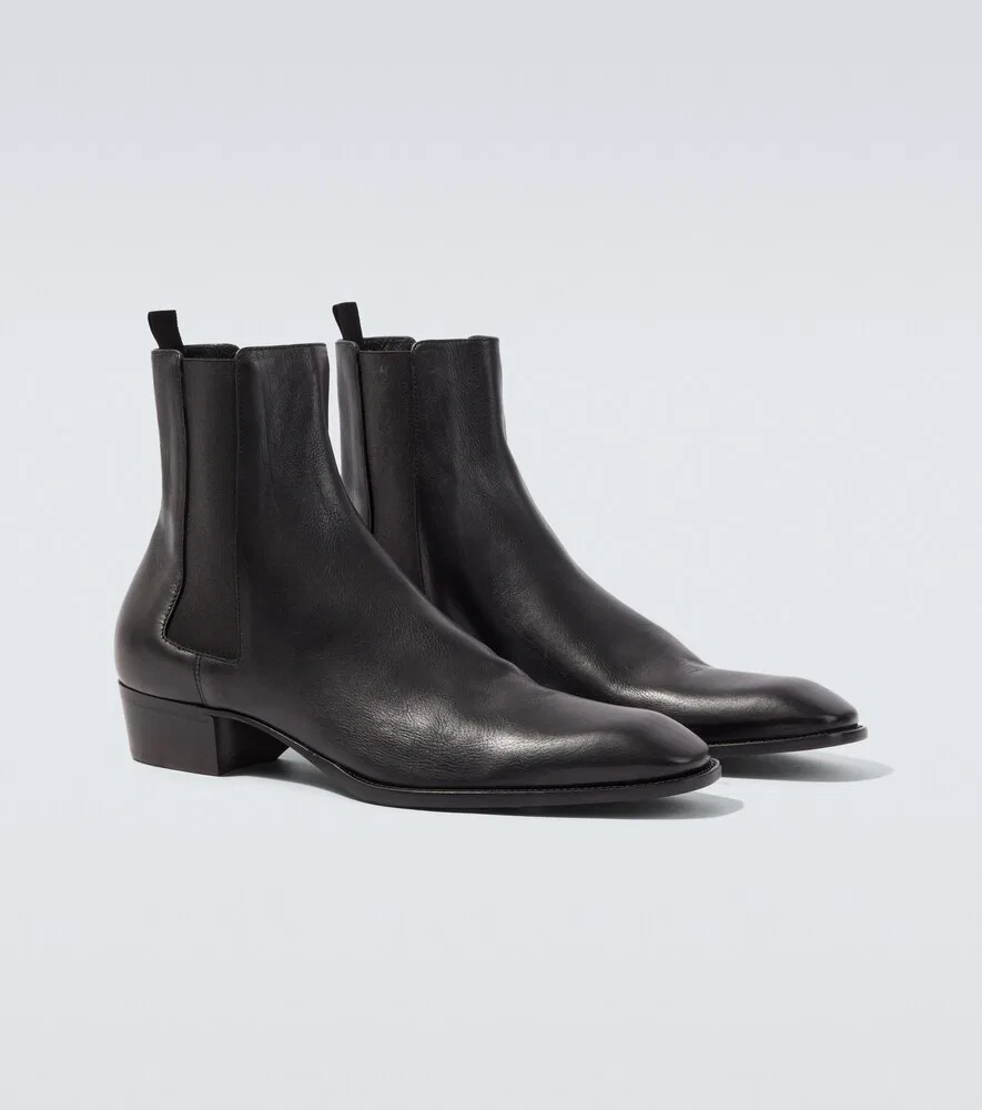 Кожаные ботинки челси Stanton Saint Laurent, черный