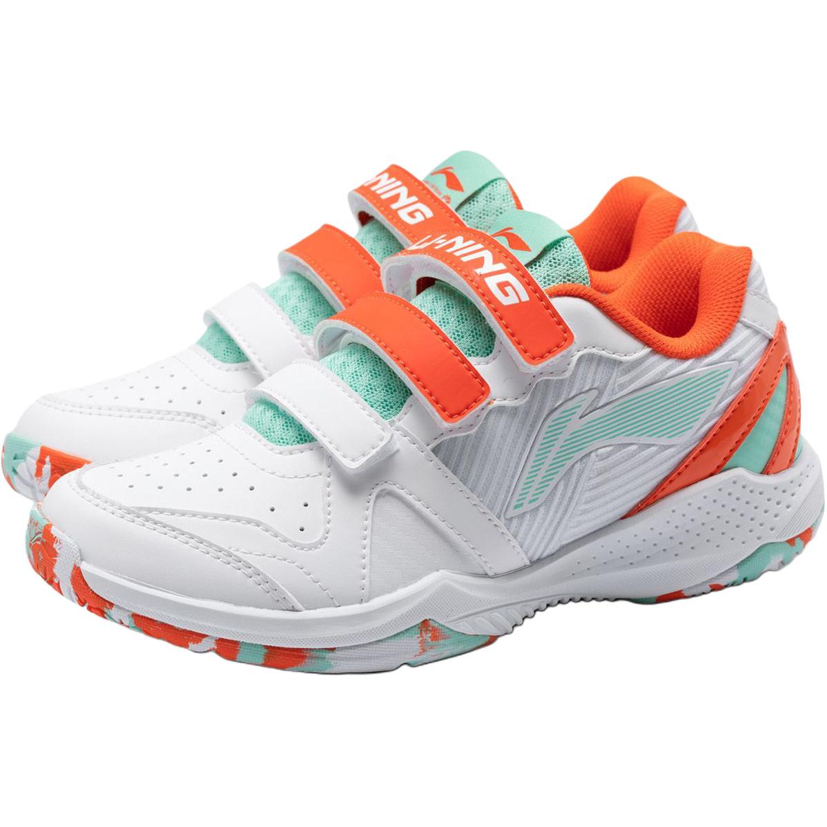 LINING YOUNG Тренировочные кроссовки Badminton Collection Thunder Slip Resistant Abrasion Resistant Low top White Orange Kids' — фото 3