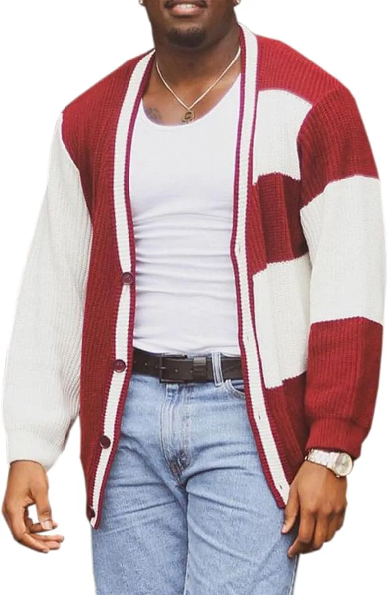 

Мужской кардиган с длинным рукавом, вязаный жаккардом Glkaend