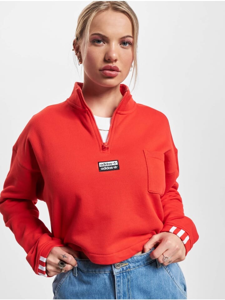 

Пуловер adidas Half Zip, цвет active red