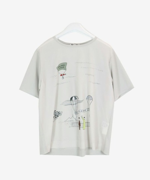 

Футболка, смесовый материал STUDIO PICONE, светло-серый