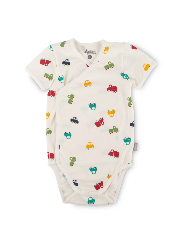 

Sigikid Боди с запахом, с короткими рукавами, классическое детское, белое