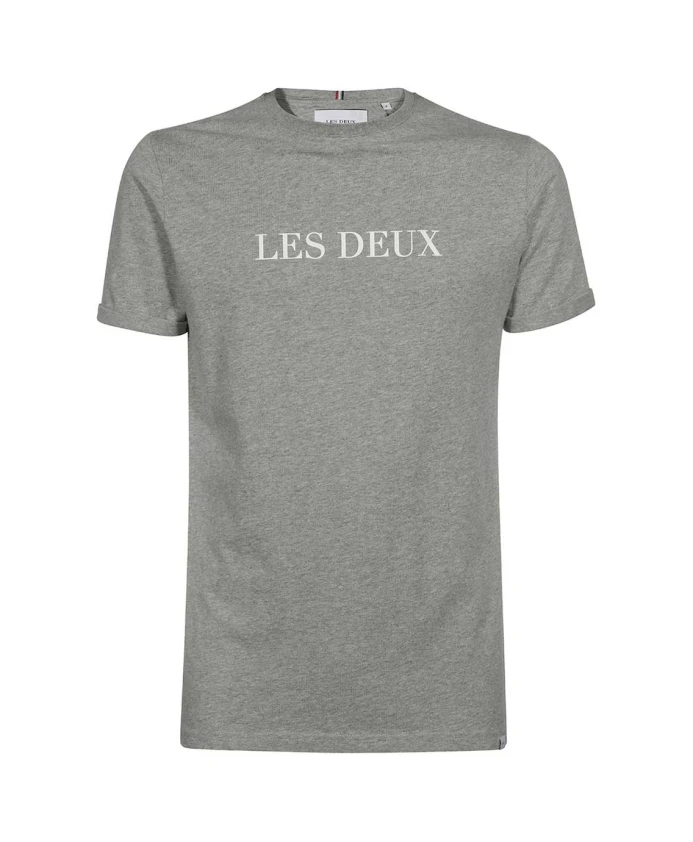 

Футболка из хлопка в рубчик Les Deux, серый