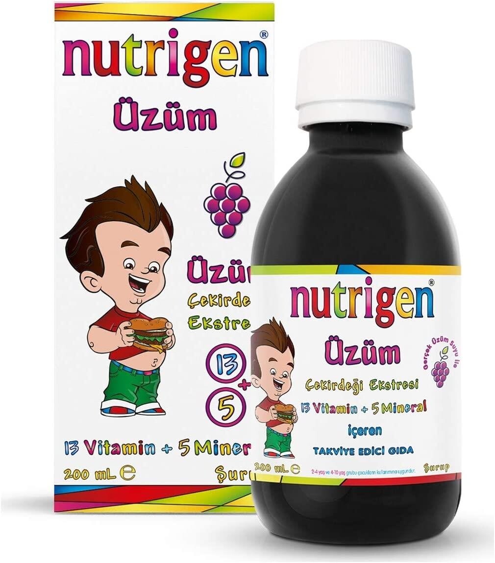 

Витаминный сироп с экстрактом виноградных косточек Nutrigen 200 мл