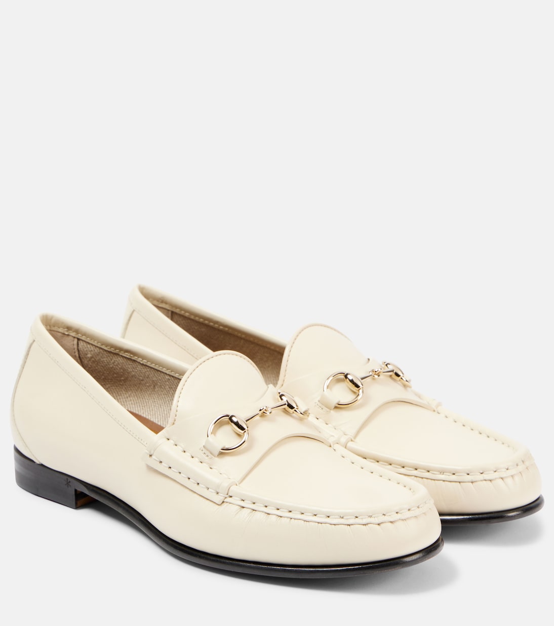 Лоферы Horsebit 1953 из кожи Gucci, New Ivoire/New Ivoir