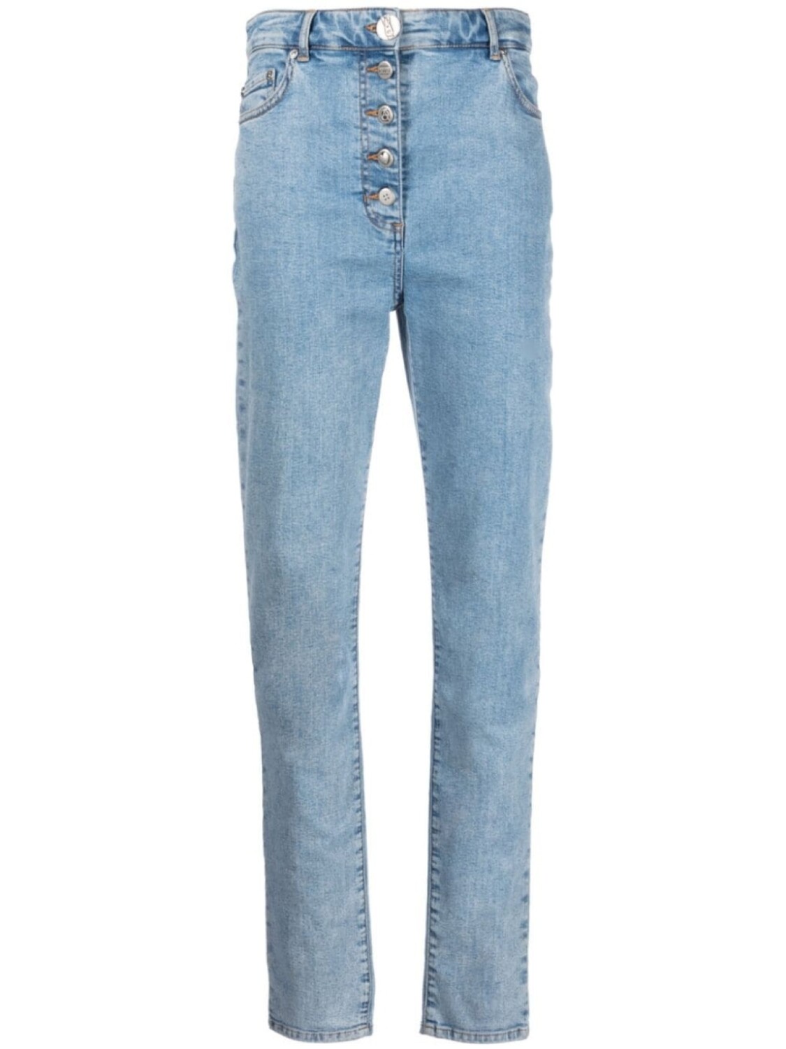 

MOSCHINO JEANS узкие джинсы с завышенной талией, синий