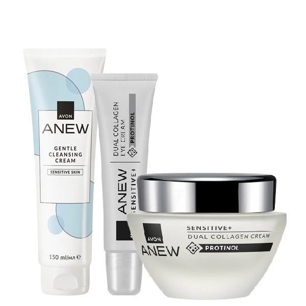 

Набор для чувствительной кожи Avon Anew Sensitive [Крем + Крем для глаз + Средство для снятия макияжа]