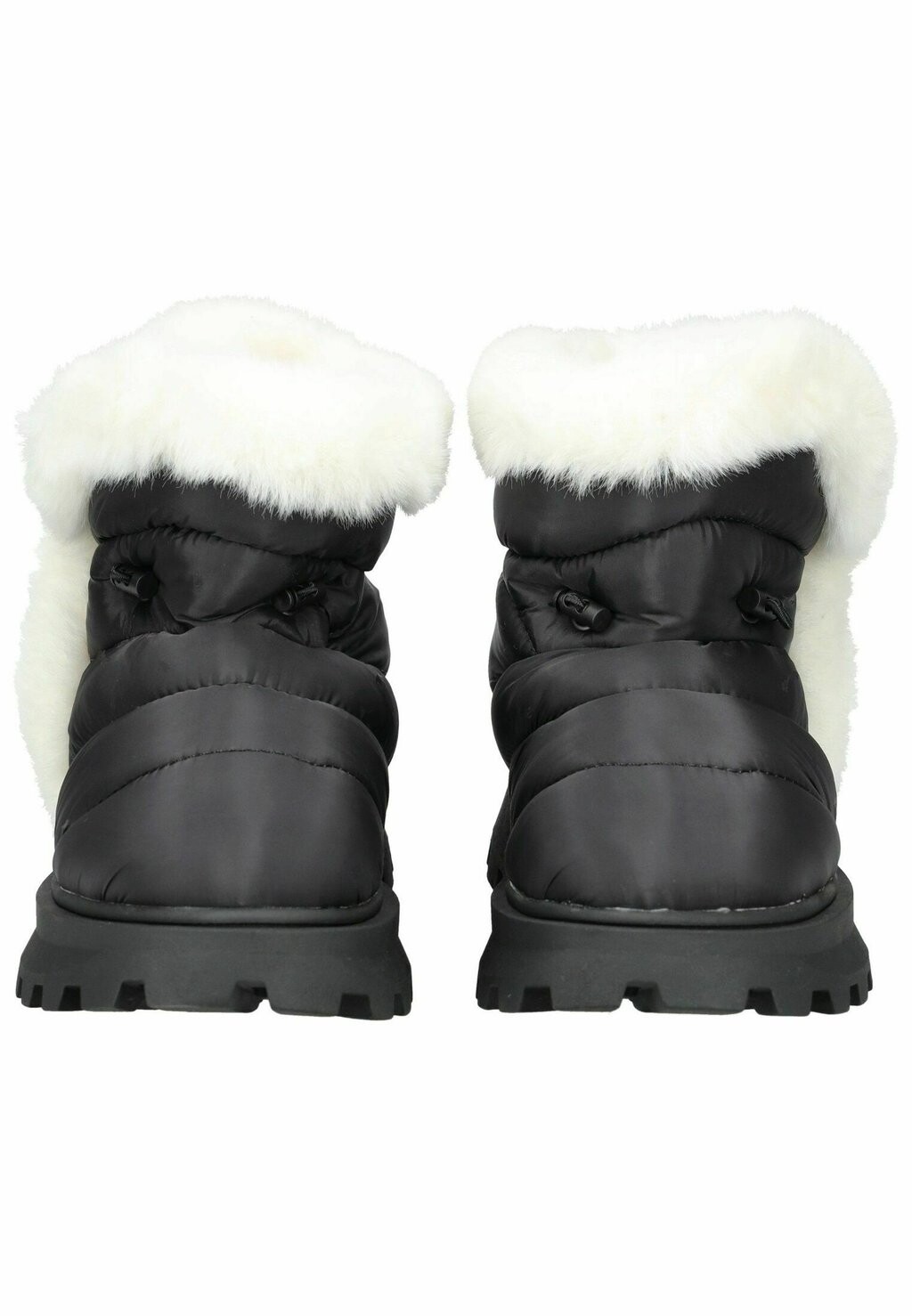 Зимние женские ботинки Steve Madden стеганые с мехом, черный