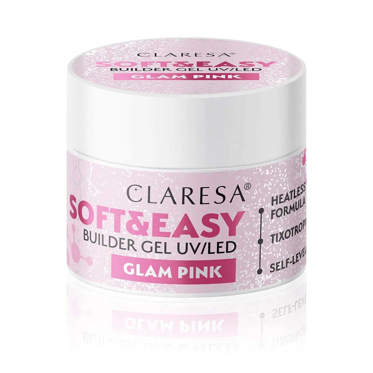 Гель для наращивания ногтей Claresa Soft & Easy Glam Pink 45 г Claresa