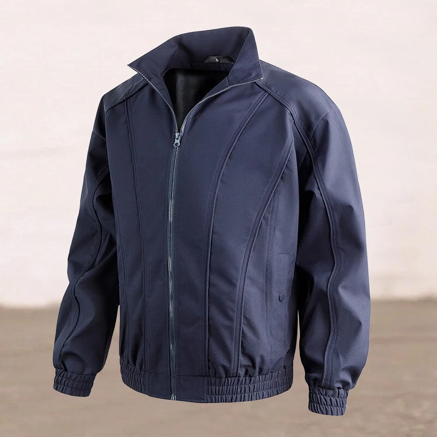 Мужская куртка повседневная легкая спортивная, Polyester, Navy — фото 3