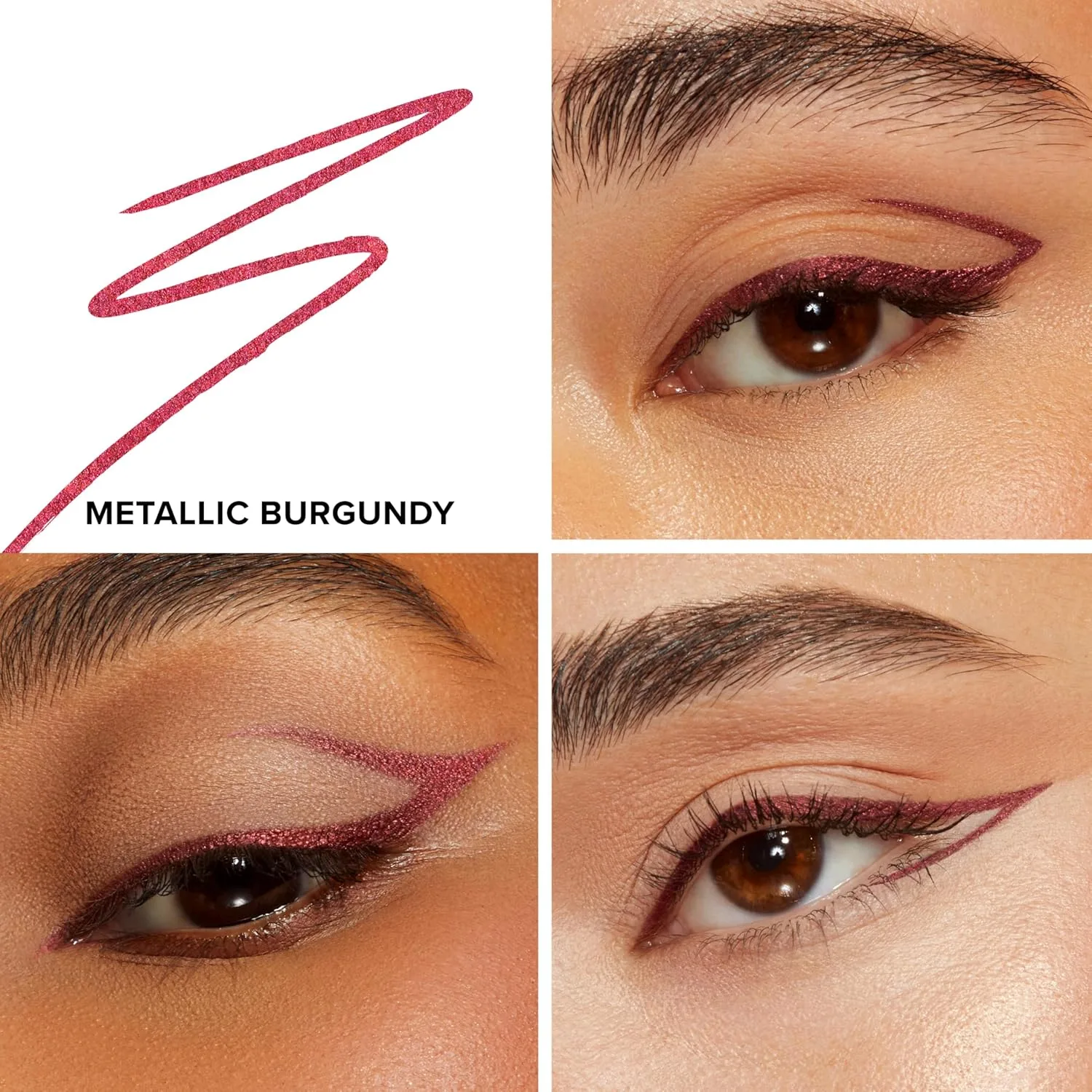 Гелевый карандаш для подводки глаз Too Faced Killer Liner 36-Hour | Стойкий, водостойкий, не осыпается, 0,04 унции 1 штука (1 шт.), 08 Metallic Burgundy (Rich Metallic Burgundy) — фото 2