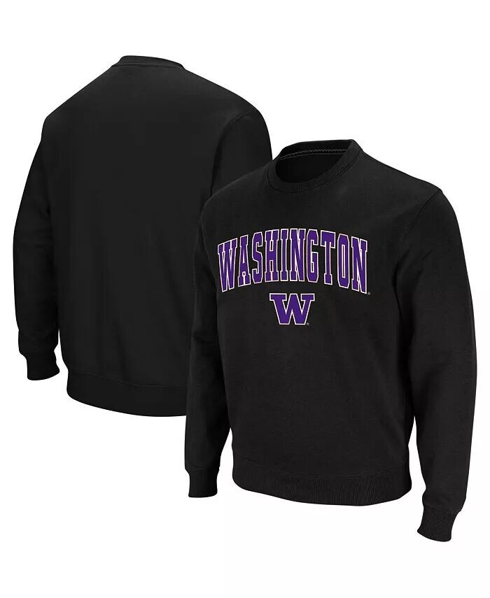 

Мужская толстовка Washington Huskies Arch & Logo с круглым вырезом Colosseum, черный