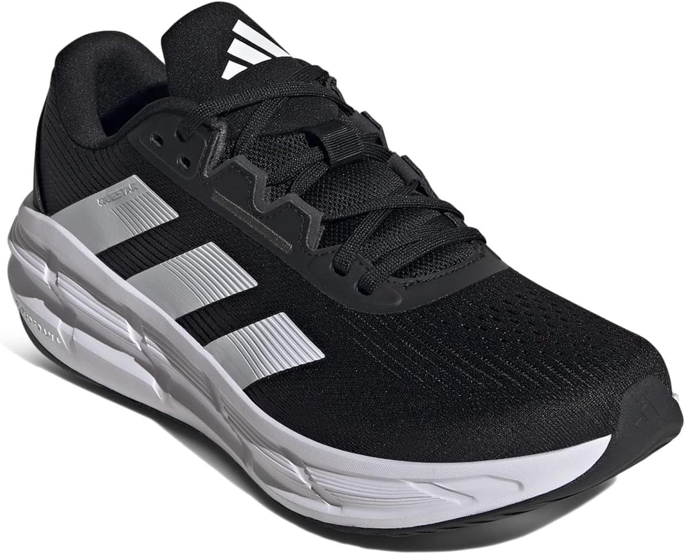 Мужские кроссовки Adidas Questar 3 для бега, белый/черный — фото 2