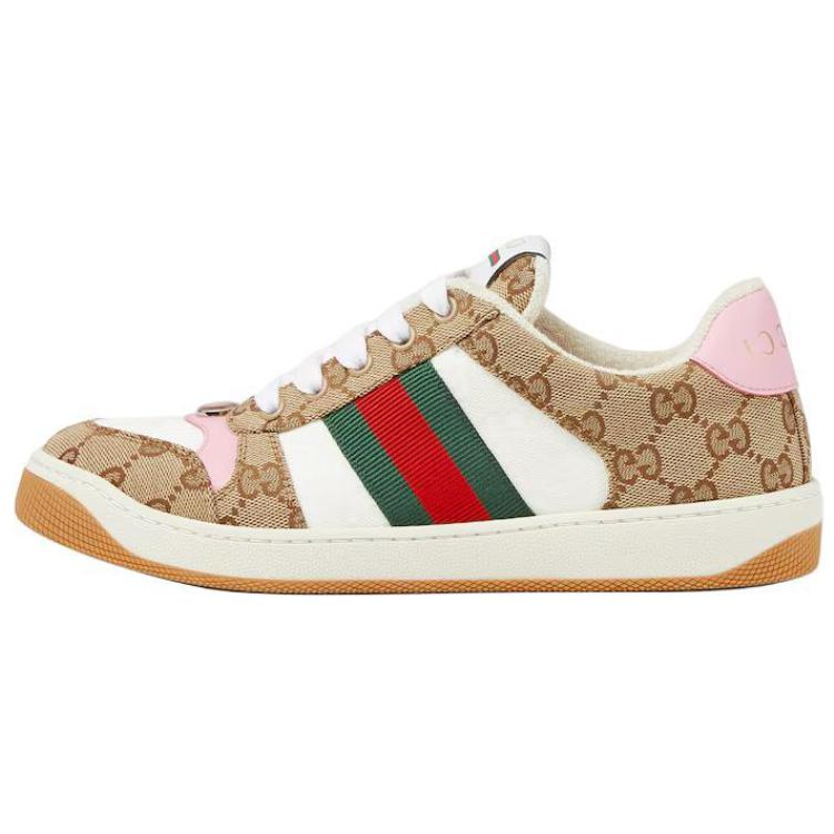 GUCCI Женские кроссовки Screener «Бежево-розовые»