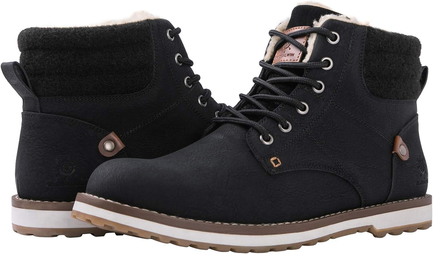 

Зимние боевые ботинки GLOBALWIN для мужчин с носком-мокасином, черный