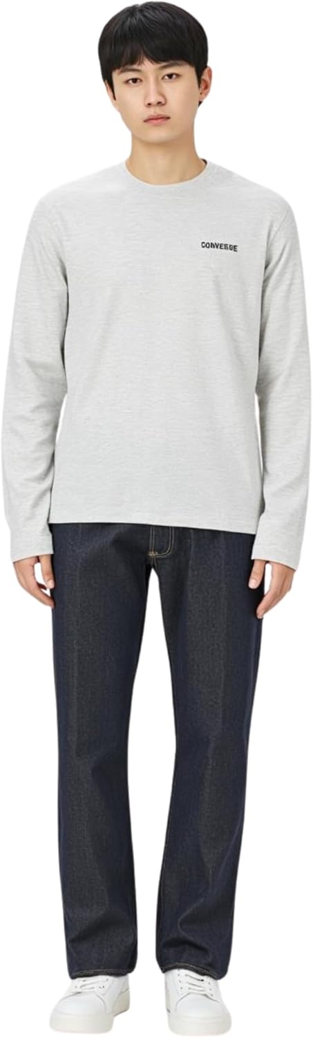 

Длинная футболка с вышитым логотипом Converse, бежевый