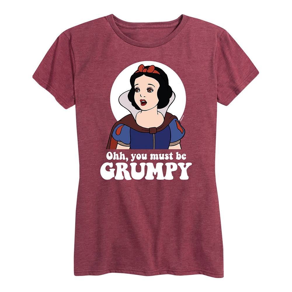 

Женская футболка Disney Princess Snow White с рисунком Must Be Grumpy, цвет Heather Dark Red