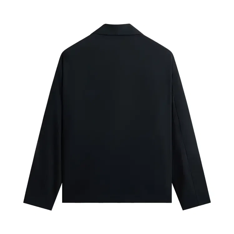 Рубашка Kith Double Crepe Long Sleeve Thompson Crossover Shirt, черный — фото 2
