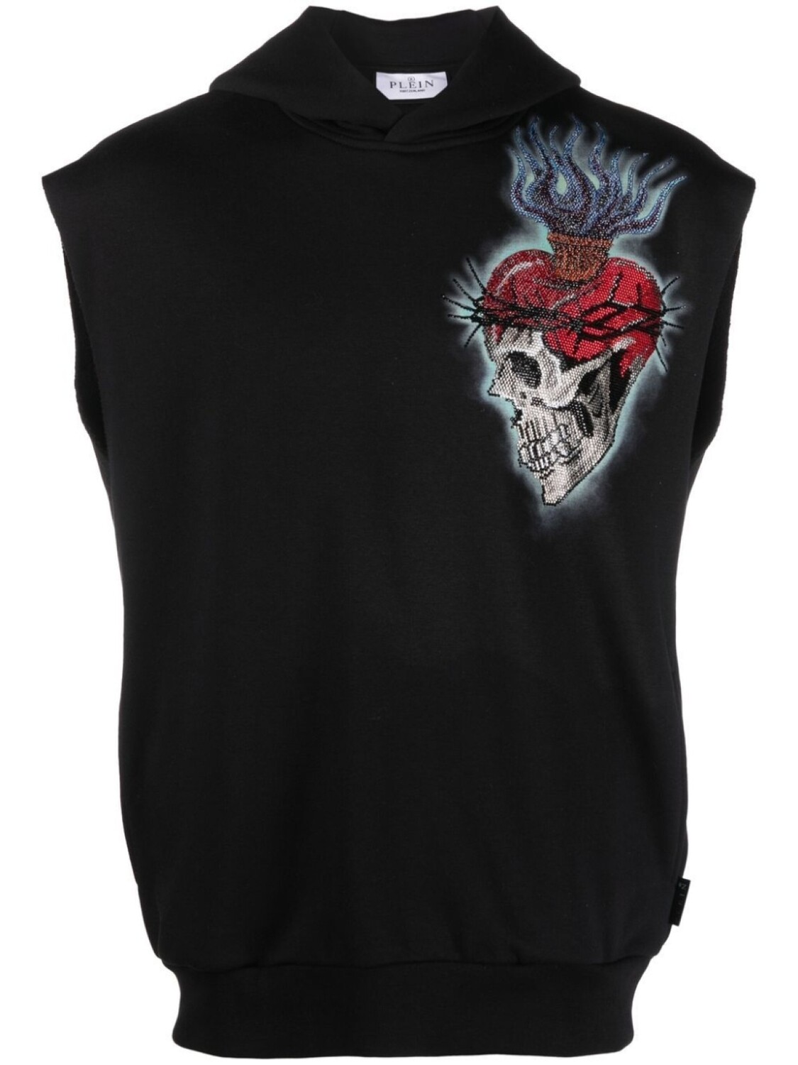 

Philipp Plein худи Love Tattoo без рукавов, черный