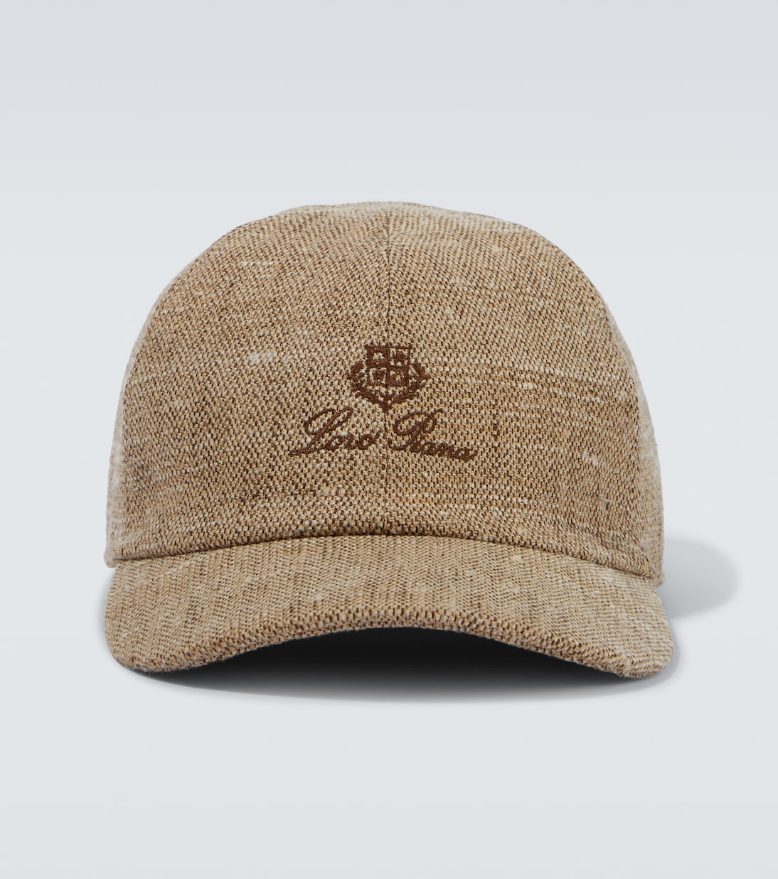 

Бейсболка из льна и шелка с логотипом Loro Piana, Brown Beige Tweed