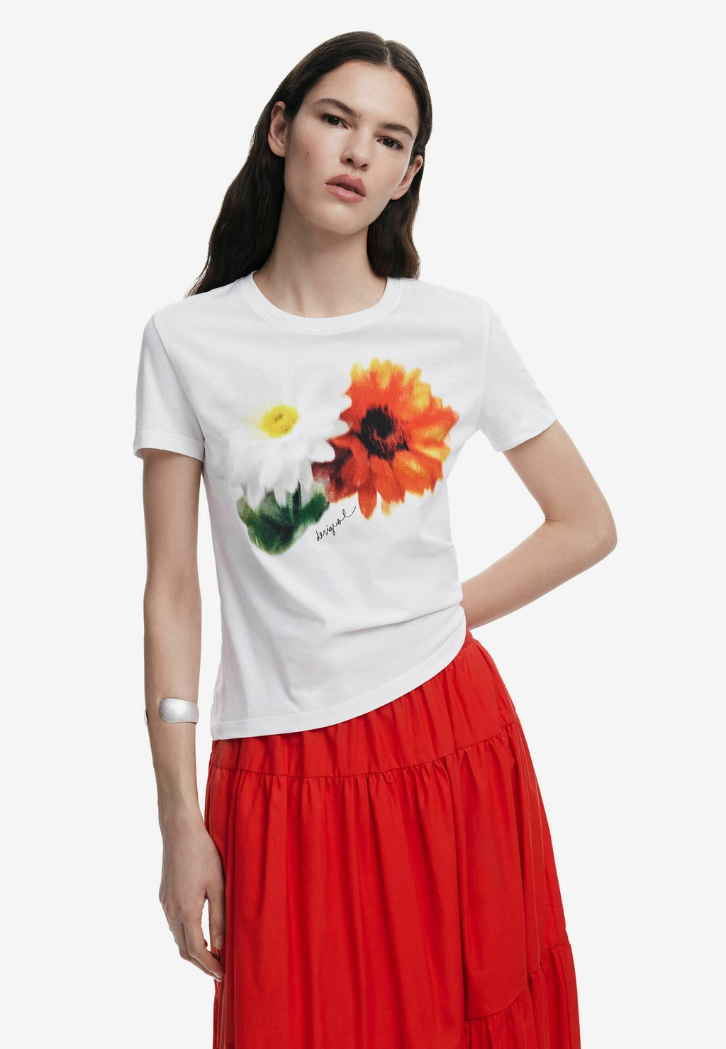 

Футболка с принтом Desigual, белый