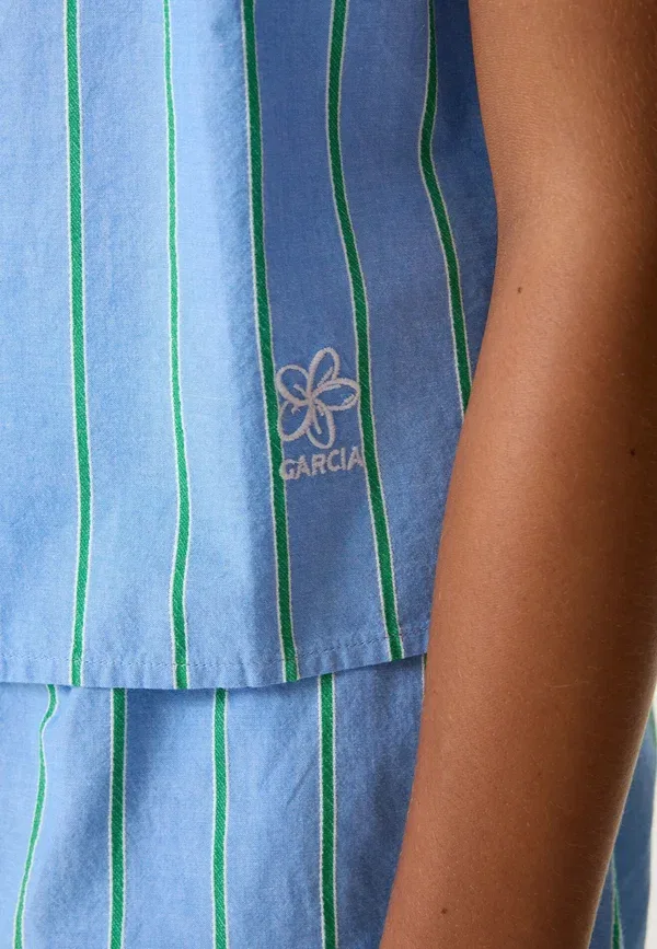 Блуза Garcia, модель Button down, цвет тихоокеанский голубой — фото 4