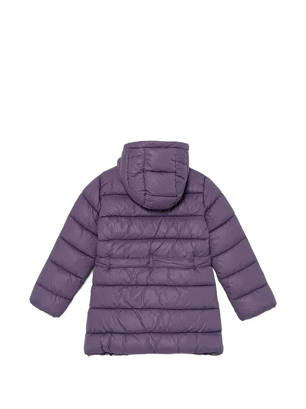 Пальто с капюшоном и поясом Benetton, фиолетовый — фото 2