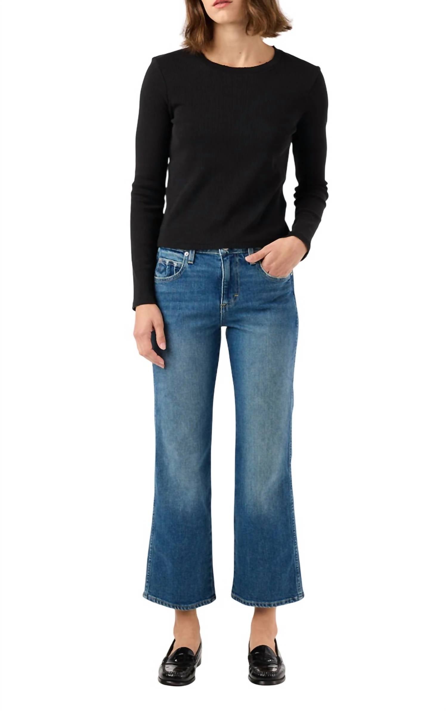 

Укороченные джинсы Karla Crop Boot в Dearest AMO