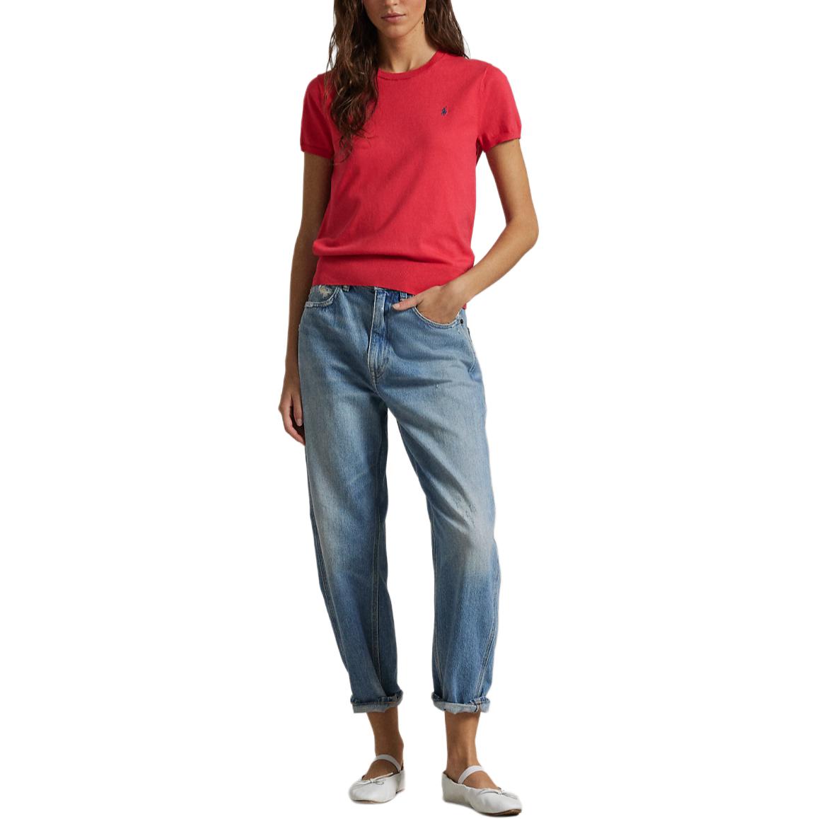 Polo Ralph Lauren Вязаный женский топ Sunset Red — фото 4