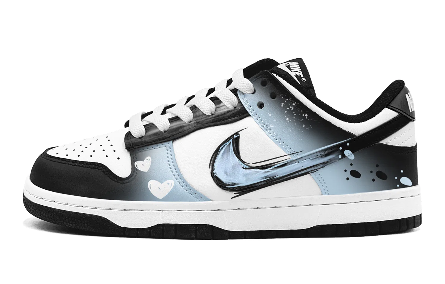 Кроссовки кастомные Nike Dunk Low Blue — фото 3