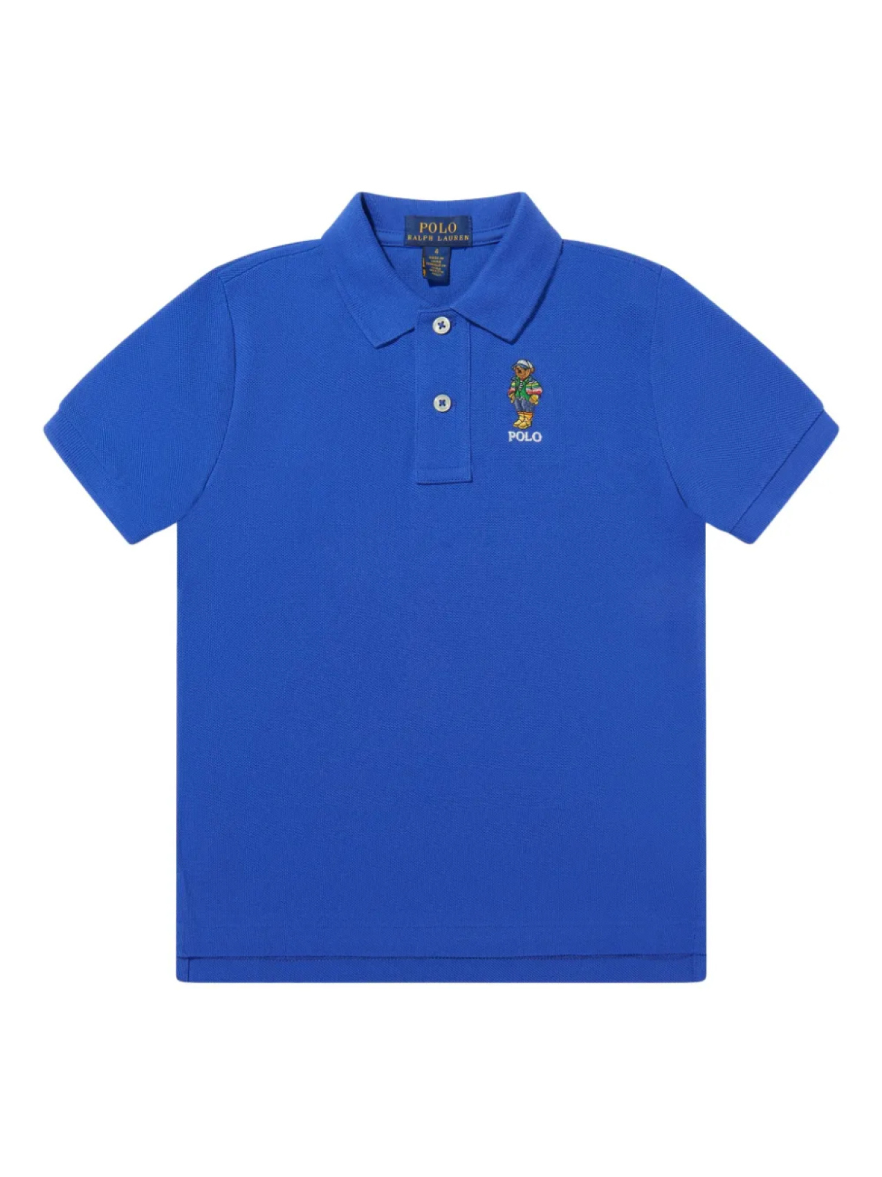 

Рубашка поло с вышитым логотипом POLO RALPH LAUREN KIDS, синий