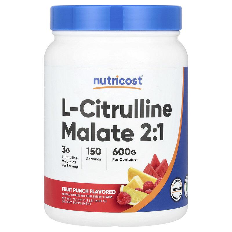 

Nutricost, L-цитруллин малат 2: 1, фруктовый пунш, 600 г (1,3 фунта)