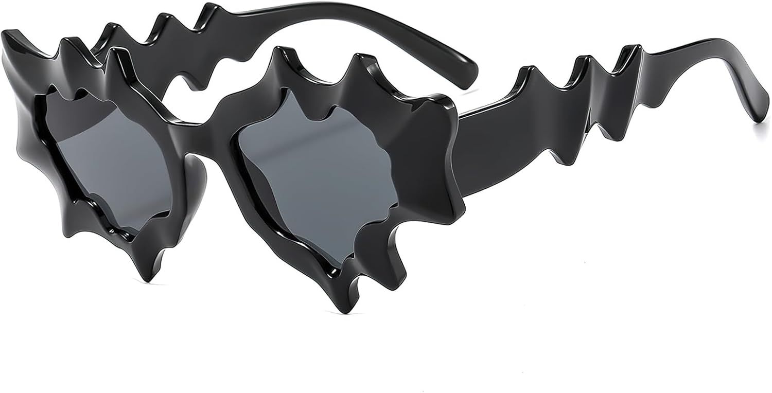 

Солнцезащитные очки неправильной формы в стиле ретро, ​​стрит-хип-хоп, черные, для женщин и мужчин, для Хэллоуина, вечеринки, повседневной жизни. Модные солнцезащитные очки YLOIJO, Black