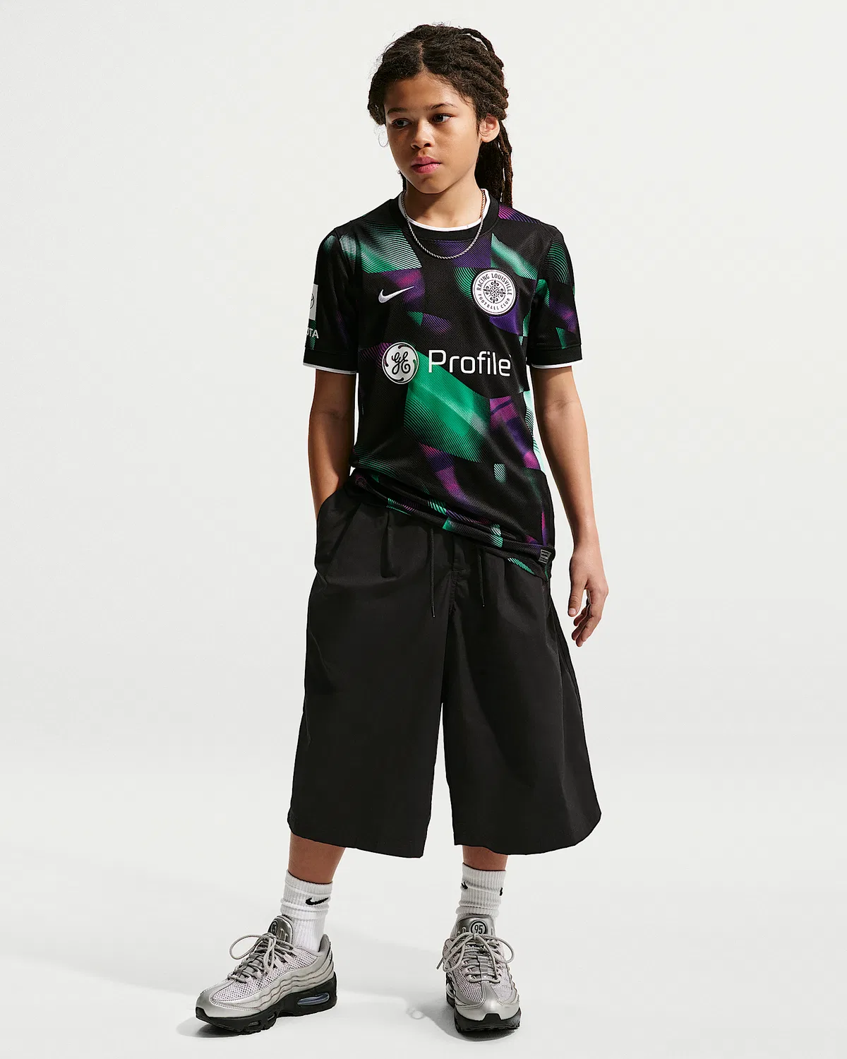 Большие детские Nike Dri-FIT NWSL Replica Jersey Racing Louisville FC Stadium Away, Mint Foam — фото 4