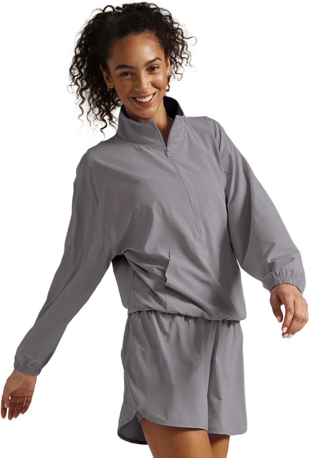 

Толстовка Beyond Yoga In Stride 1/2 Zip Pullover, цвет Cloud Grey