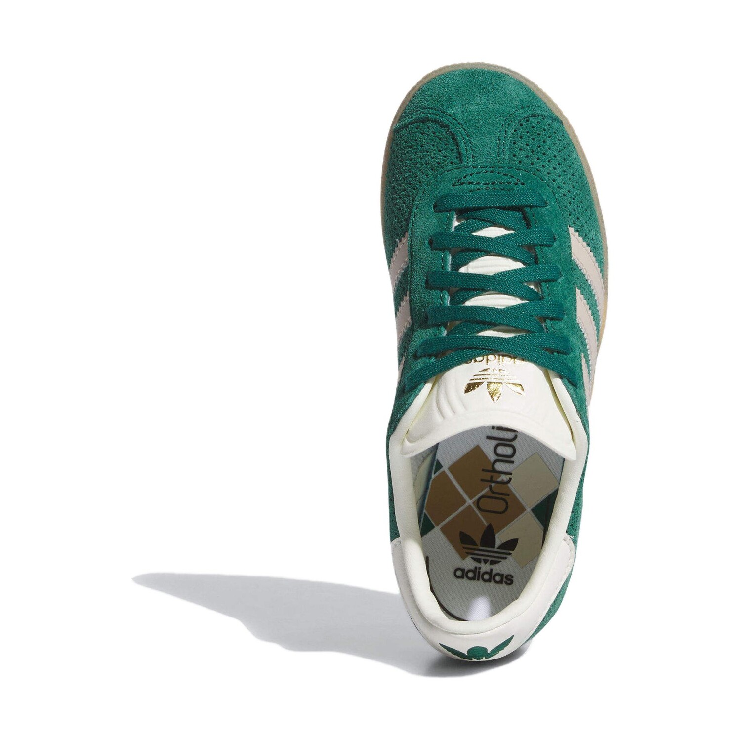 GAZELLE Kids Скейтбординг Кроссовки Детские Низкие Зеленые Adidas Originals, зеленый — фото 3