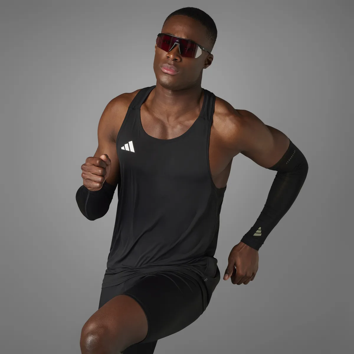 Беговая футболка adidas Performance "ADIZERO E SNGLT", черный — фото 4