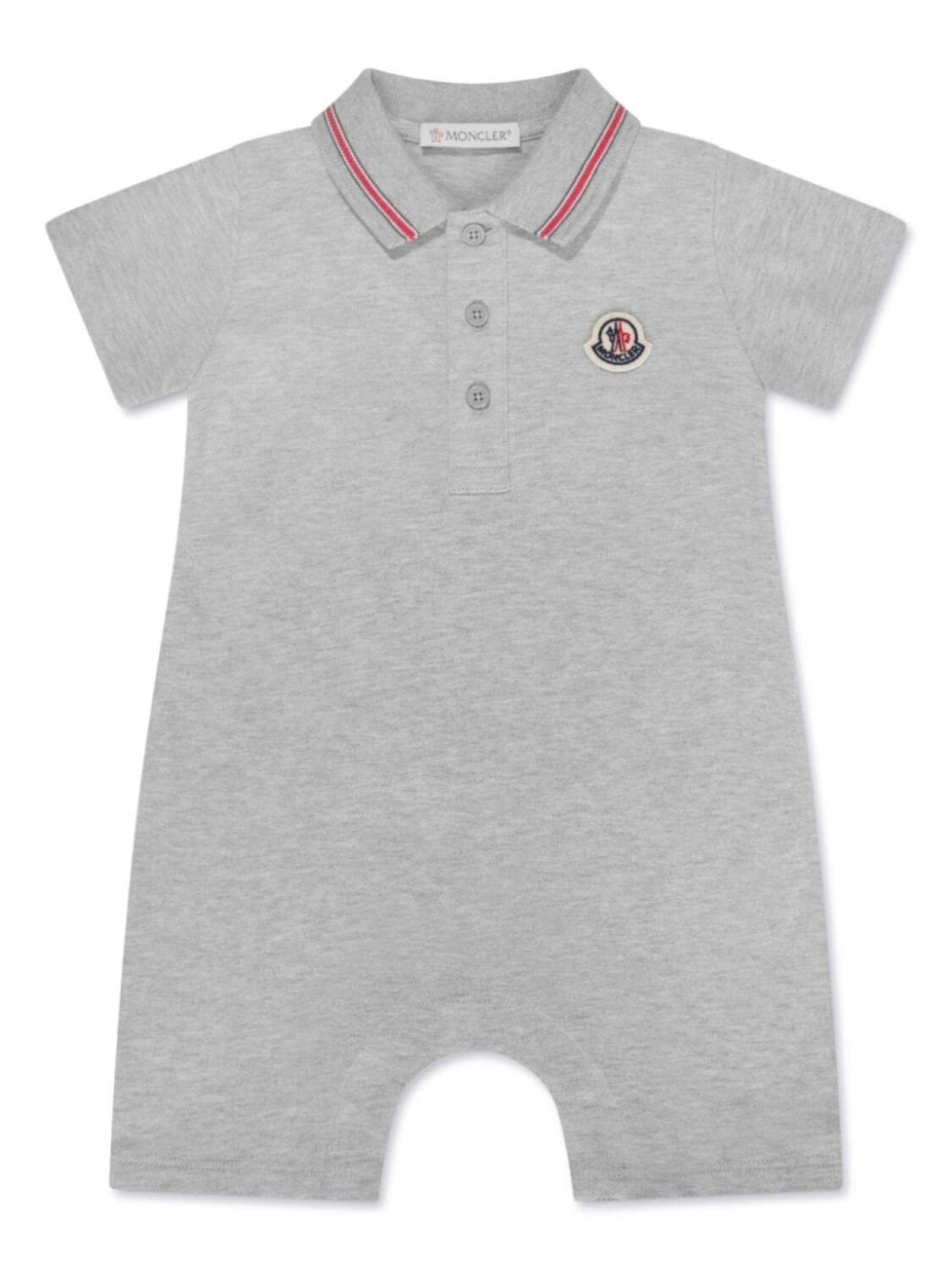 Moncler Enfant комбинезон из меланжевого хлопка, серый