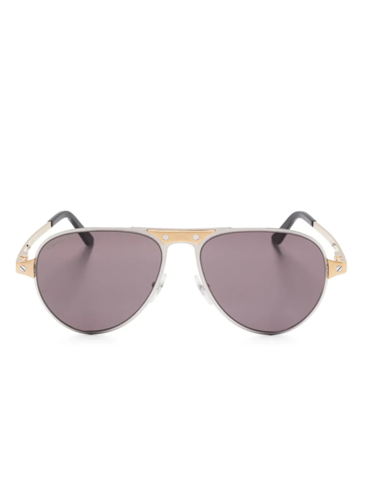

Солнцезащитные очки Santos De Cartier Cartier Eyewear, серебряный