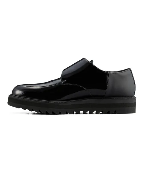 Кожаные одноременные туфли monk strap THE ONITSUKA MONK-S черные — фото 4